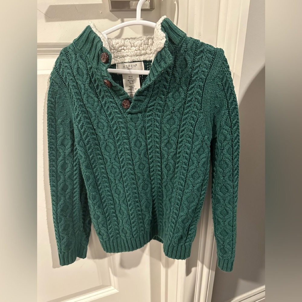 Aspen Kids Kelly Green Cable Knit Sweater Size Girl 3T